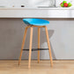 Scandinavia Style Bar-stool Wooden Legs PP Bucket Seat for Restaurant Bar Blue 1 Piece Clearhalo 'Bar Furniture' 'Bar Stools' 'bar_stools' 'furn' 'furn_bar_stools' 'furniture_bar_stools' 'Kitchen & Dining Furniture' 'kitchen&dining_furn' 'kitchen' 'kitchen_furn' Furniture' 4598464