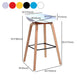 Scandinavia Style Bar-stool Wooden Legs PP Bucket Seat for Restaurant Bar Clearhalo 'Bar Furniture' 'Bar Stools' 'bar_stools' 'furn' 'furn_bar_stools' 'furniture_bar_stools' 'Kitchen & Dining Furniture' 'kitchen&dining_furn' 'kitchen' 'kitchen_furn' Furniture' 4598466