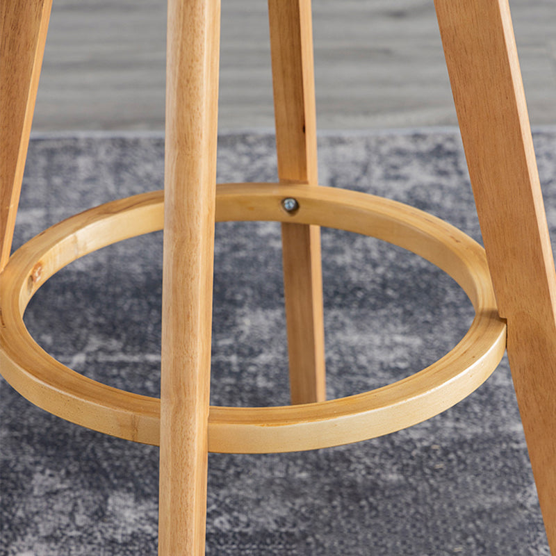 Scandinavia Style Bar-stool Wooden Legs with Low Back Footrest for Kitchen Bar Clearhalo 'Bar Furniture' 'Bar Stools' 'bar_stools' 'furn' 'furn_bar_stools' 'furniture_bar_stools' 'Kitchen & Dining Furniture' 'kitchen&dining_furn' 'kitchen' 'kitchen_furn' Furniture' 4598482