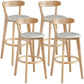 Scandinavia Style Bar-stool Wooden Legs with Low Back Footrest for Kitchen Bar White 4 Piece Set Clearhalo 'Bar Furniture' 'Bar Stools' 'bar_stools' 'furn' 'furn_bar_stools' 'furniture_bar_stools' 'Kitchen & Dining Furniture' 'kitchen&dining_furn' 'kitchen' 'kitchen_furn' Furniture' 4598490