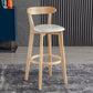 Scandinavia Style Bar-stool Wooden Legs with Low Back Footrest for Kitchen Bar White 1 Piece Clearhalo 'Bar Furniture' 'Bar Stools' 'bar_stools' 'furn' 'furn_bar_stools' 'furniture_bar_stools' 'Kitchen & Dining Furniture' 'kitchen&dining_furn' 'kitchen' 'kitchen_furn' Furniture' 4598491