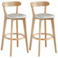 Scandinavia Style Bar-stool Wooden Legs with Low Back Footrest for Kitchen Bar White 2 Piece Set Clearhalo 'Bar Furniture' 'Bar Stools' 'bar_stools' 'furn' 'furn_bar_stools' 'furniture_bar_stools' 'Kitchen & Dining Furniture' 'kitchen&dining_furn' 'kitchen' 'kitchen_furn' Furniture' 4598492