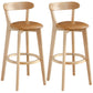Scandinavia Style Bar-stool Wooden Legs with Low Back Footrest for Kitchen Bar Ginger 2 Piece Set Clearhalo 'Bar Furniture' 'Bar Stools' 'bar_stools' 'furn' 'furn_bar_stools' 'furniture_bar_stools' 'Kitchen & Dining Furniture' 'kitchen&dining_furn' 'kitchen' 'kitchen_furn' Furniture' 4598525