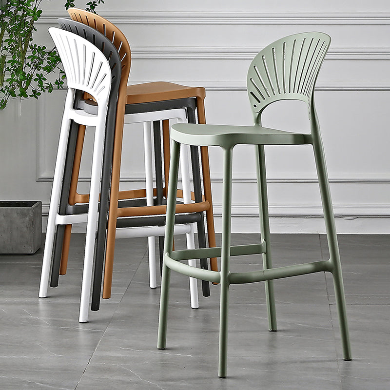 Scandinavia Style Bar-stool Plastic Single Stool with Footrest for Kitchen Bar Clearhalo 'Bar Furniture' 'Bar Stools' 'bar_stools' 'furn' 'furn_bar_stools' 'furniture_bar_stools' 'Kitchen & Dining Furniture' 'kitchen&dining_furn' 'kitchen' 'kitchen_furn' Furniture' 4598530