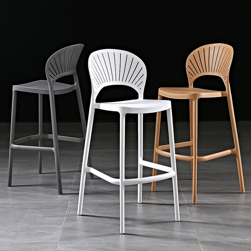 Scandinavia Style Bar-stool Plastic Single Stool with Footrest for Kitchen Bar Clearhalo 'Bar Furniture' 'Bar Stools' 'bar_stools' 'furn' 'furn_bar_stools' 'furniture_bar_stools' 'Kitchen & Dining Furniture' 'kitchen&dining_furn' 'kitchen' 'kitchen_furn' Furniture' 4598532