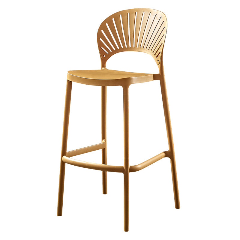 Scandinavia Style Bar-stool Plastic Single Stool with Footrest for Kitchen Bar Clearhalo 'Bar Furniture' 'Bar Stools' 'bar_stools' 'furn' 'furn_bar_stools' 'furniture_bar_stools' 'Kitchen & Dining Furniture' 'kitchen&dining_furn' 'kitchen' 'kitchen_furn' Furniture' 4598539
