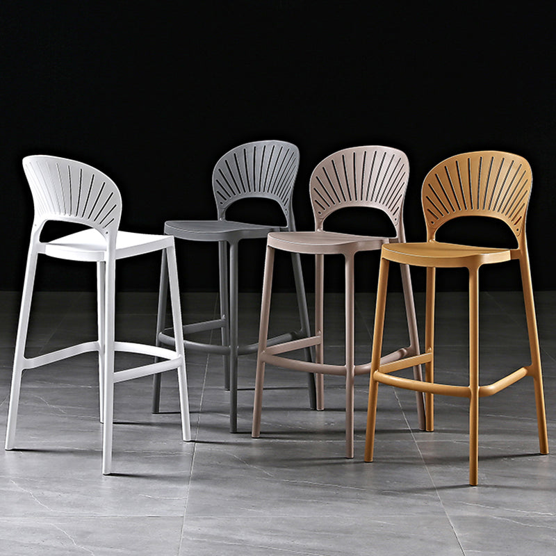 Scandinavia Style Bar-stool Plastic Single Stool with Footrest for Kitchen Bar Clearhalo 'Bar Furniture' 'Bar Stools' 'bar_stools' 'furn' 'furn_bar_stools' 'furniture_bar_stools' 'Kitchen & Dining Furniture' 'kitchen&dining_furn' 'kitchen' 'kitchen_furn' Furniture' 4598551