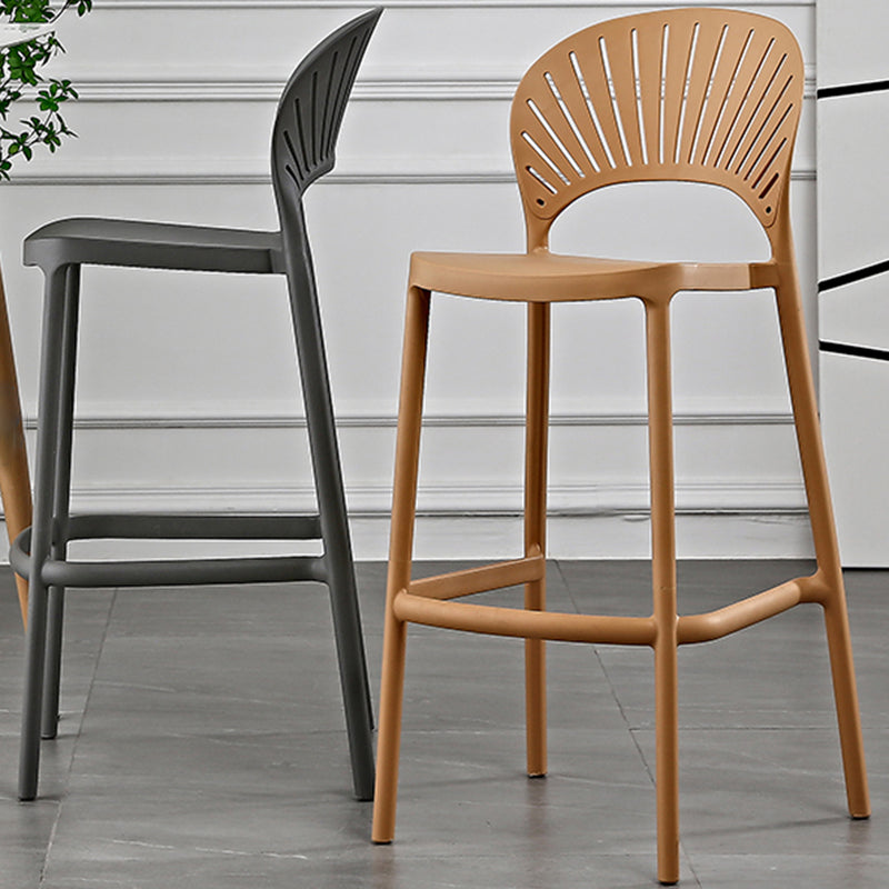 Scandinavia Style Bar-stool Plastic Single Stool with Footrest for Kitchen Bar Clearhalo 'Bar Furniture' 'Bar Stools' 'bar_stools' 'furn' 'furn_bar_stools' 'furniture_bar_stools' 'Kitchen & Dining Furniture' 'kitchen&dining_furn' 'kitchen' 'kitchen_furn' Furniture' 4598554