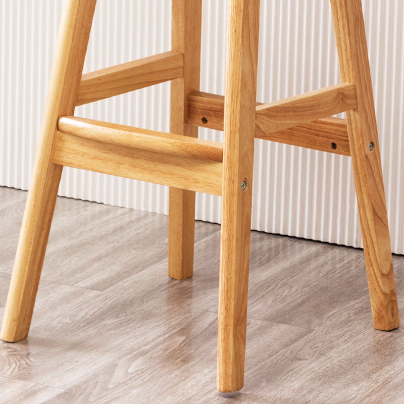 Scandinavian Style Bar-stool with Wooden Legs Round Seat Counter Stool for Kitchen Bar Clearhalo 'Bar Furniture' 'Bar Stools' 'bar_stools' 'furn' 'furn_bar_stools' 'furniture_bar_stools' 'Kitchen & Dining Furniture' 'kitchen&dining_furn' 'kitchen' 'kitchen_furn' Furniture' 4598573