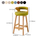 Scandinavian Style Bar-stool with Wooden Legs Round Seat Counter Stool for Kitchen Bar Clearhalo 'Bar Furniture' 'Bar Stools' 'bar_stools' 'furn' 'furn_bar_stools' 'furniture_bar_stools' 'Kitchen & Dining Furniture' 'kitchen&dining_furn' 'kitchen' 'kitchen_furn' Furniture' 4598616