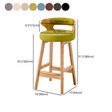 Scandinavian Style Bar-stool with Wooden Legs Round Seat Counter Stool for Kitchen Bar Clearhalo 'Bar Furniture' 'Bar Stools' 'bar_stools' 'furn' 'furn_bar_stools' 'furniture_bar_stools' 'Kitchen & Dining Furniture' 'kitchen&dining_furn' 'kitchen' 'kitchen_furn' Furniture' 4598616