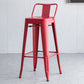 Industrial Backrest Bar Stool Metal and Leather Bar Stool with Iron Legs Metal Red 1 Piece Clearhalo 'Bar Furniture' 'Bar Stools' 'bar_stools' 'furn' 'furn_bar_stools' 'furniture_bar_stools' 'Kitchen & Dining Furniture' 'kitchen&dining_furn' 'kitchen' 'kitchen_furn' Furniture' 4598626