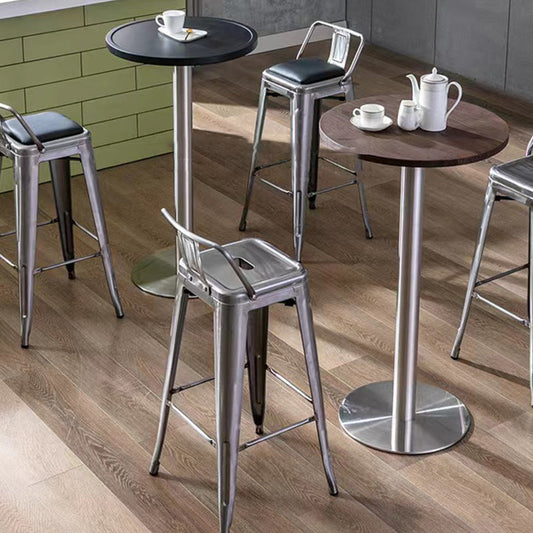 Industrial Backrest Bar Stool Metal and Leather Bar Stool with Iron Legs Clearhalo 'Bar Furniture' 'Bar Stools' 'bar_stools' 'furn' 'furn_bar_stools' 'furniture_bar_stools' 'Kitchen & Dining Furniture' 'kitchen&dining_furn' 'kitchen' 'kitchen_furn' Furniture' 4598630