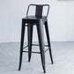 Industrial Backrest Bar Stool Metal and Leather Bar Stool with Iron Legs Metal Black 1 Piece Clearhalo 'Bar Furniture' 'Bar Stools' 'bar_stools' 'furn' 'furn_bar_stools' 'furniture_bar_stools' 'Kitchen & Dining Furniture' 'kitchen&dining_furn' 'kitchen' 'kitchen_furn' Furniture' 4598638