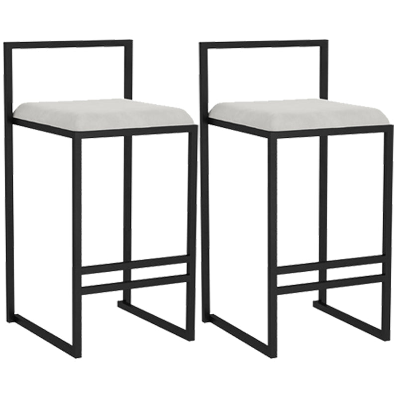 Scandinavian Style Bar-stool with Sled Legs Square Seat Counter Stool for Kitchen Bar White 2 Piece Set Clearhalo 'Bar Furniture' 'Bar Stools' 'bar_stools' 'furn' 'furn_bar_stools' 'furniture_bar_stools' 'Kitchen & Dining Furniture' 'kitchen&dining_furn' 'kitchen' 'kitchen_furn' Furniture' 4598664