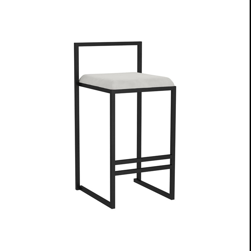 Scandinavian Style Bar-stool with Sled Legs Square Seat Counter Stool for Kitchen Bar Clearhalo 'Bar Furniture' 'Bar Stools' 'bar_stools' 'furn' 'furn_bar_stools' 'furniture_bar_stools' 'Kitchen & Dining Furniture' 'kitchen&dining_furn' 'kitchen' 'kitchen_furn' Furniture' 4598669