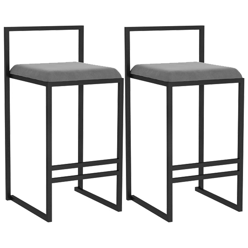Scandinavian Style Bar-stool with Sled Legs Square Seat Counter Stool for Kitchen Bar Grey 2 Piece Set Bar Stool(30"H) Clearhalo 'Bar Furniture' 'Bar Stools' 'bar_stools' 'furn' 'furn_bar_stools' 'furniture_bar_stools' 'Kitchen & Dining Furniture' 'kitchen&dining_furn' 'kitchen' 'kitchen_furn' Furniture' 4598671