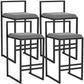 Scandinavian Style Bar-stool with Sled Legs Square Seat Counter Stool for Kitchen Bar Green 4 Piece Set Clearhalo 'Bar Furniture' 'Bar Stools' 'bar_stools' 'furn' 'furn_bar_stools' 'furniture_bar_stools' 'Kitchen & Dining Furniture' 'kitchen&dining_furn' 'kitchen' 'kitchen_furn' Furniture' 4598673