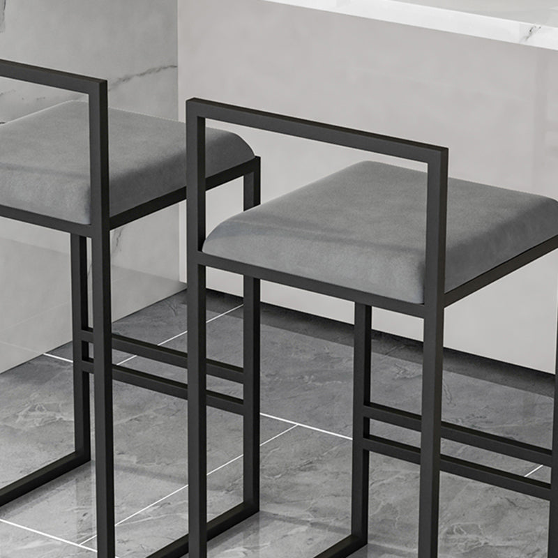 Scandinavian Style Bar-stool with Sled Legs Square Seat Counter Stool for Kitchen Bar Clearhalo 'Bar Furniture' 'Bar Stools' 'bar_stools' 'furn' 'furn_bar_stools' 'furniture_bar_stools' 'Kitchen & Dining Furniture' 'kitchen&dining_furn' 'kitchen' 'kitchen_furn' Furniture' 4598675