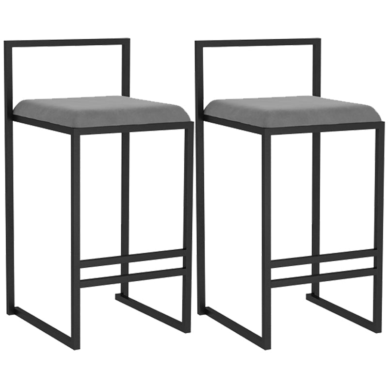 Scandinavian Style Bar-stool with Sled Legs Square Seat Counter Stool for Kitchen Bar Green 2 Piece Set Clearhalo 'Bar Furniture' 'Bar Stools' 'bar_stools' 'furn' 'furn_bar_stools' 'furniture_bar_stools' 'Kitchen & Dining Furniture' 'kitchen&dining_furn' 'kitchen' 'kitchen_furn' Furniture' 4598676