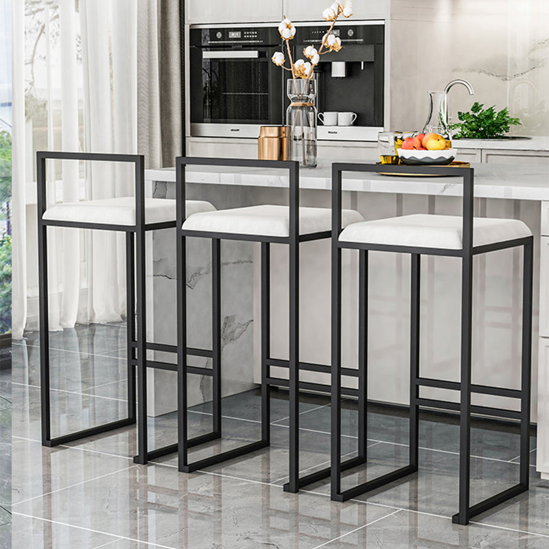 Scandinavian Style Bar-stool with Sled Legs Square Seat Counter Stool for Kitchen Bar Clearhalo 'Bar Furniture' 'Bar Stools' 'bar_stools' 'furn' 'furn_bar_stools' 'furniture_bar_stools' 'Kitchen & Dining Furniture' 'kitchen&dining_furn' 'kitchen' 'kitchen_furn' Furniture' 4598677