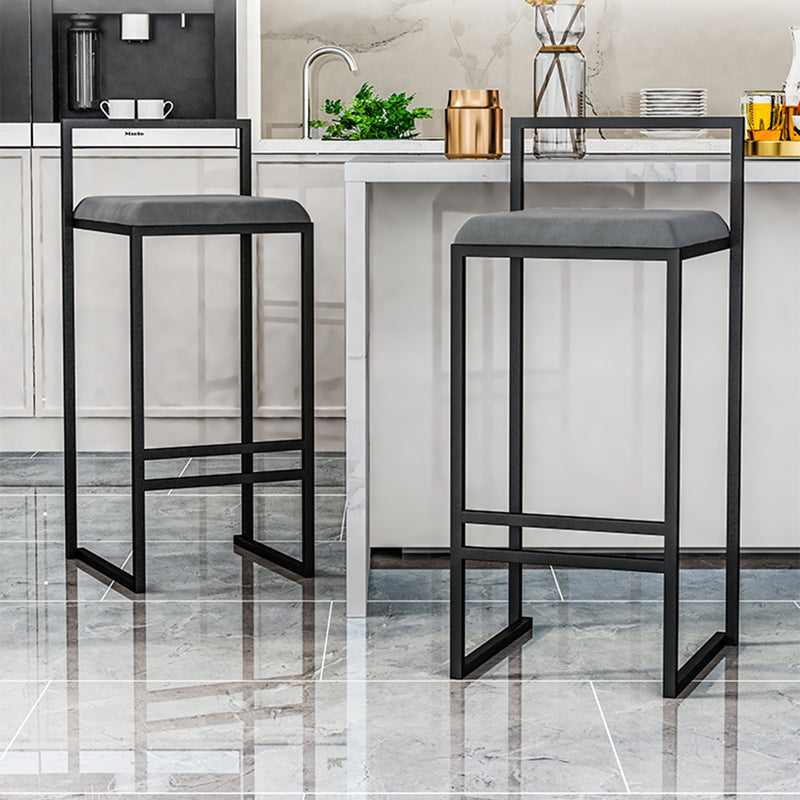 Scandinavian Style Bar-stool with Sled Legs Square Seat Counter Stool for Kitchen Bar Clearhalo 'Bar Furniture' 'Bar Stools' 'bar_stools' 'furn' 'furn_bar_stools' 'furniture_bar_stools' 'Kitchen & Dining Furniture' 'kitchen&dining_furn' 'kitchen' 'kitchen_furn' Furniture' 4598681