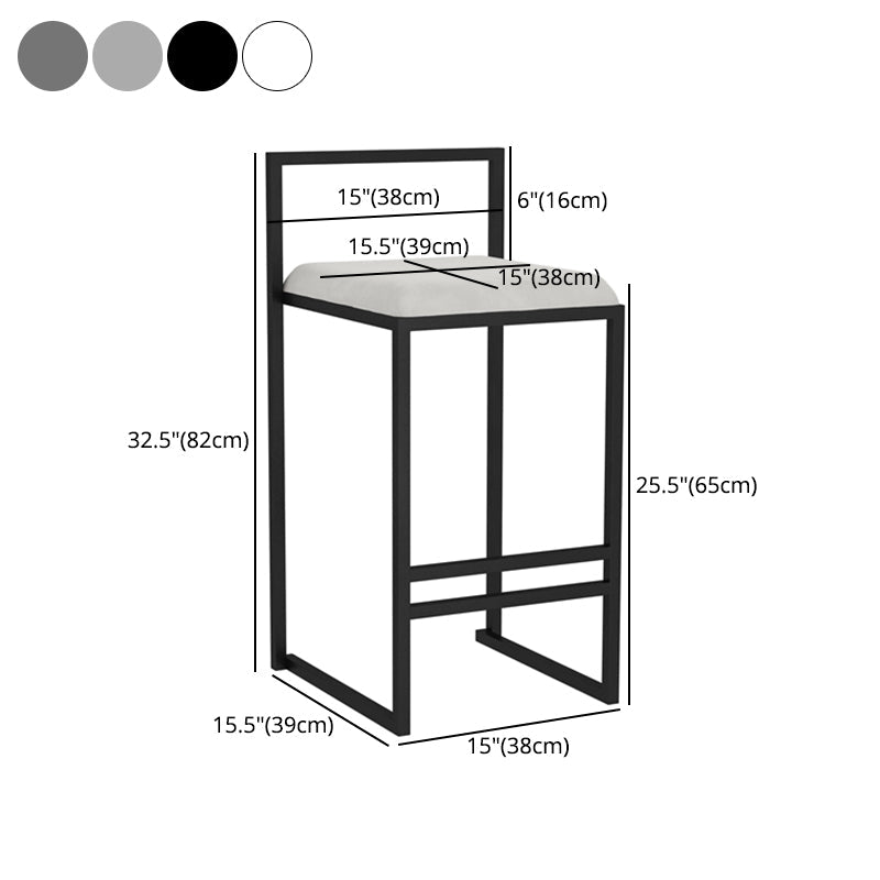Scandinavian Style Bar-stool with Sled Legs Square Seat Counter Stool for Kitchen Bar Clearhalo 'Bar Furniture' 'Bar Stools' 'bar_stools' 'furn' 'furn_bar_stools' 'furniture_bar_stools' 'Kitchen & Dining Furniture' 'kitchen&dining_furn' 'kitchen' 'kitchen_furn' Furniture' 4598684