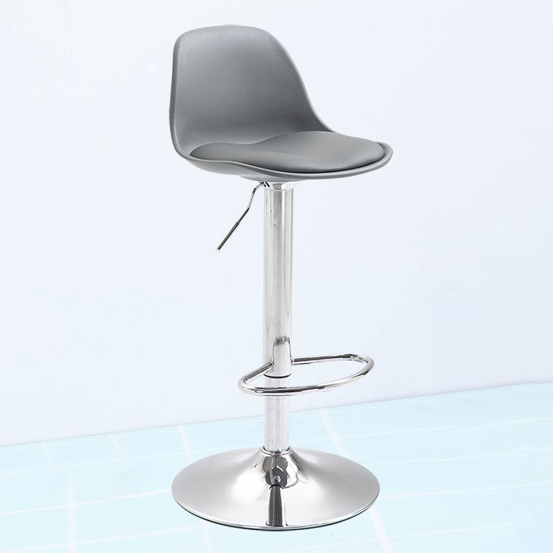 Scandinavian Style Bar-stool with Leather Seat Counter Stool for Kitchen Bar Grey Iron 1 Piece Clearhalo 'Bar Furniture' 'Bar Stools' 'bar_stools' 'furn' 'furn_bar_stools' 'furniture_bar_stools' 'Kitchen & Dining Furniture' 'kitchen&dining_furn' 'kitchen' 'kitchen_furn' Furniture' 4598687