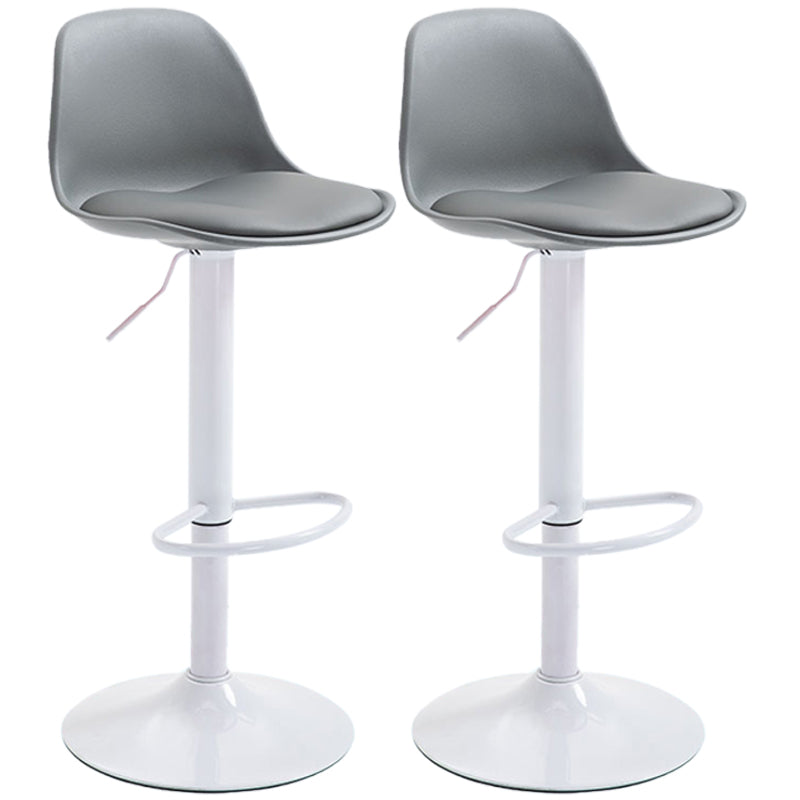 Scandinavian Style Bar-stool with Leather Seat Counter Stool for Kitchen Bar Grey White 2 Piece Set Clearhalo 'Bar Furniture' 'Bar Stools' 'bar_stools' 'furn' 'furn_bar_stools' 'furniture_bar_stools' 'Kitchen & Dining Furniture' 'kitchen&dining_furn' 'kitchen' 'kitchen_furn' Furniture' 4598695