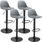 Scandinavian Style Bar-stool with Leather Seat Counter Stool for Kitchen Bar Grey Black 4 Piece Set Clearhalo 'Bar Furniture' 'Bar Stools' 'bar_stools' 'furn' 'furn_bar_stools' 'furniture_bar_stools' 'Kitchen & Dining Furniture' 'kitchen&dining_furn' 'kitchen' 'kitchen_furn' Furniture' 4598698