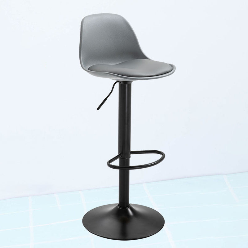 Scandinavian Style Bar-stool with Leather Seat Counter Stool for Kitchen Bar Grey Black 1 Piece Clearhalo 'Bar Furniture' 'Bar Stools' 'bar_stools' 'furn' 'furn_bar_stools' 'furniture_bar_stools' 'Kitchen & Dining Furniture' 'kitchen&dining_furn' 'kitchen' 'kitchen_furn' Furniture' 4598700