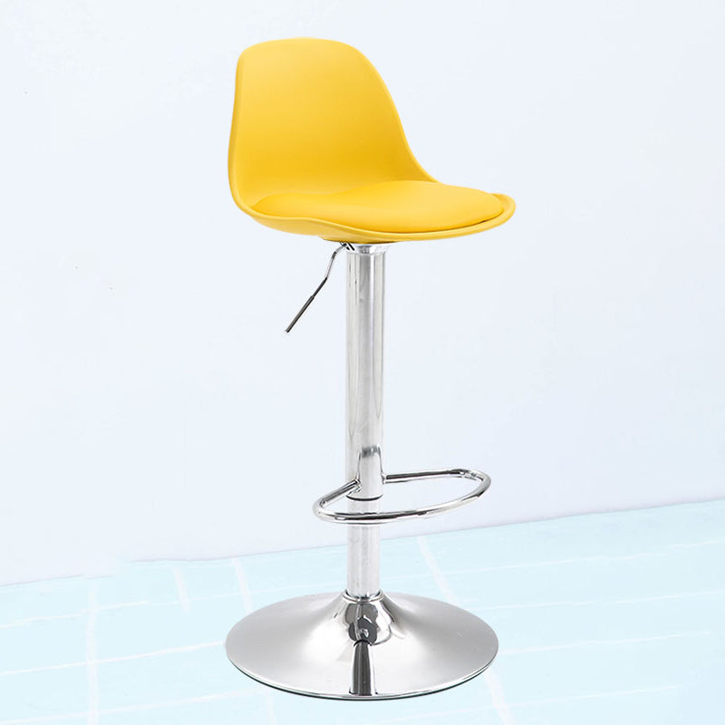 Scandinavian Style Bar-stool with Leather Seat Counter Stool for Kitchen Bar Yellow Iron 1 Piece Clearhalo 'Bar Furniture' 'Bar Stools' 'bar_stools' 'furn' 'furn_bar_stools' 'furniture_bar_stools' 'Kitchen & Dining Furniture' 'kitchen&dining_furn' 'kitchen' 'kitchen_furn' Furniture' 4598705