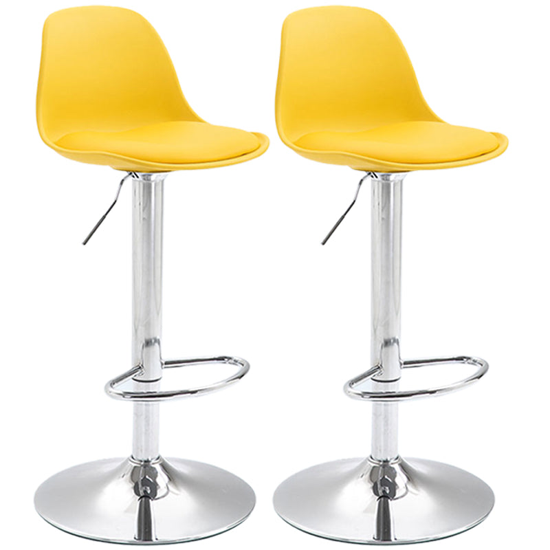 Scandinavian Style Bar-stool with Leather Seat Counter Stool for Kitchen Bar Yellow Iron 2 Piece Set Clearhalo 'Bar Furniture' 'Bar Stools' 'bar_stools' 'furn' 'furn_bar_stools' 'furniture_bar_stools' 'Kitchen & Dining Furniture' 'kitchen&dining_furn' 'kitchen' 'kitchen_furn' Furniture' 4598708