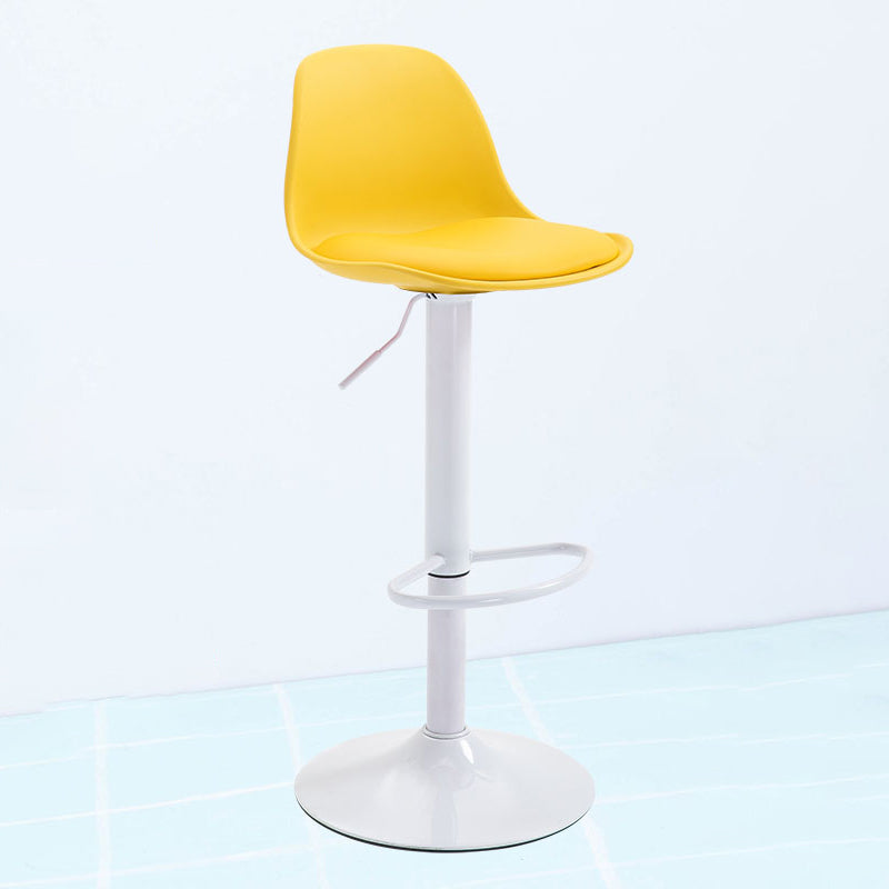 Scandinavian Style Bar-stool with Leather Seat Counter Stool for Kitchen Bar Yellow White 1 Piece Clearhalo 'Bar Furniture' 'Bar Stools' 'bar_stools' 'furn' 'furn_bar_stools' 'furniture_bar_stools' 'Kitchen & Dining Furniture' 'kitchen&dining_furn' 'kitchen' 'kitchen_furn' Furniture' 4598711
