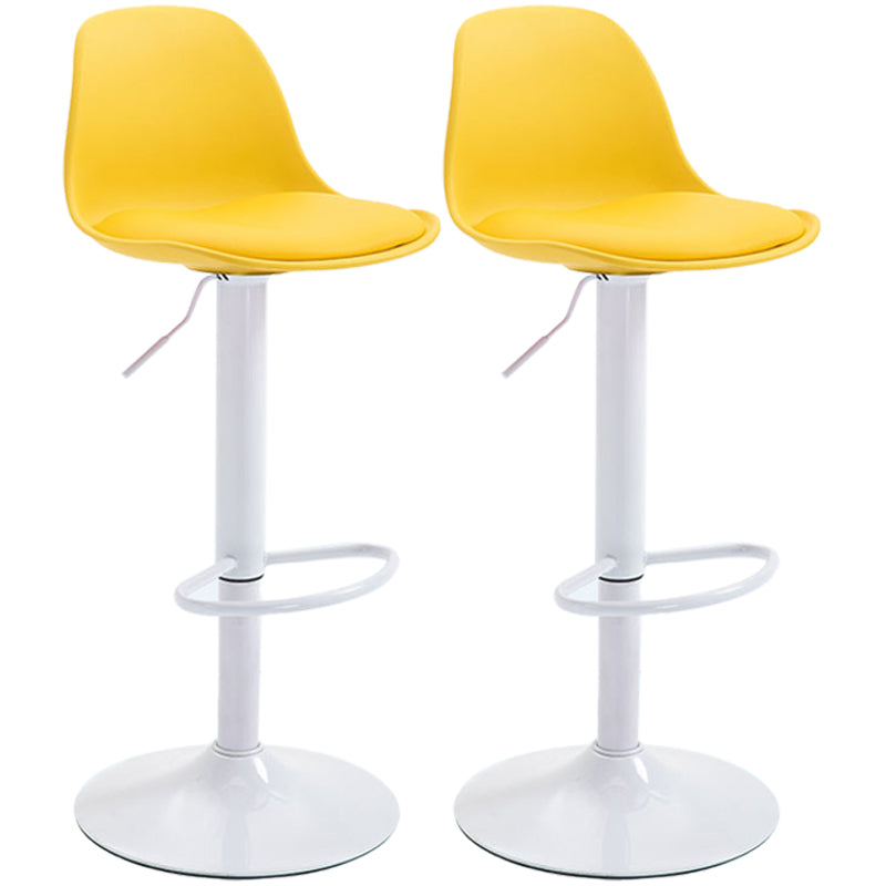 Scandinavian Style Bar-stool with Leather Seat Counter Stool for Kitchen Bar Yellow White 2 Piece Set Clearhalo 'Bar Furniture' 'Bar Stools' 'bar_stools' 'furn' 'furn_bar_stools' 'furniture_bar_stools' 'Kitchen & Dining Furniture' 'kitchen&dining_furn' 'kitchen' 'kitchen_furn' Furniture' 4598712