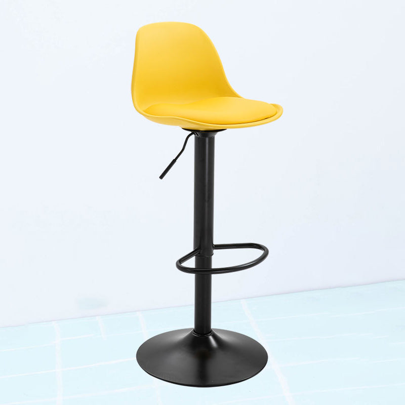 Scandinavian Style Bar-stool with Leather Seat Counter Stool for Kitchen Bar Yellow Black 1 Piece Clearhalo 'Bar Furniture' 'Bar Stools' 'bar_stools' 'furn' 'furn_bar_stools' 'furniture_bar_stools' 'Kitchen & Dining Furniture' 'kitchen&dining_furn' 'kitchen' 'kitchen_furn' Furniture' 4598714