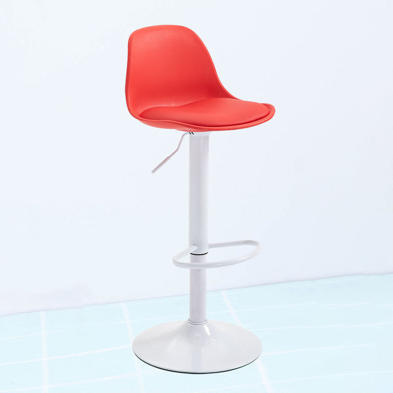 Scandinavian Style Bar-stool with Leather Seat Counter Stool for Kitchen Bar Red White 1 Piece Clearhalo 'Bar Furniture' 'Bar Stools' 'bar_stools' 'furn' 'furn_bar_stools' 'furniture_bar_stools' 'Kitchen & Dining Furniture' 'kitchen&dining_furn' 'kitchen' 'kitchen_furn' Furniture' 4598723