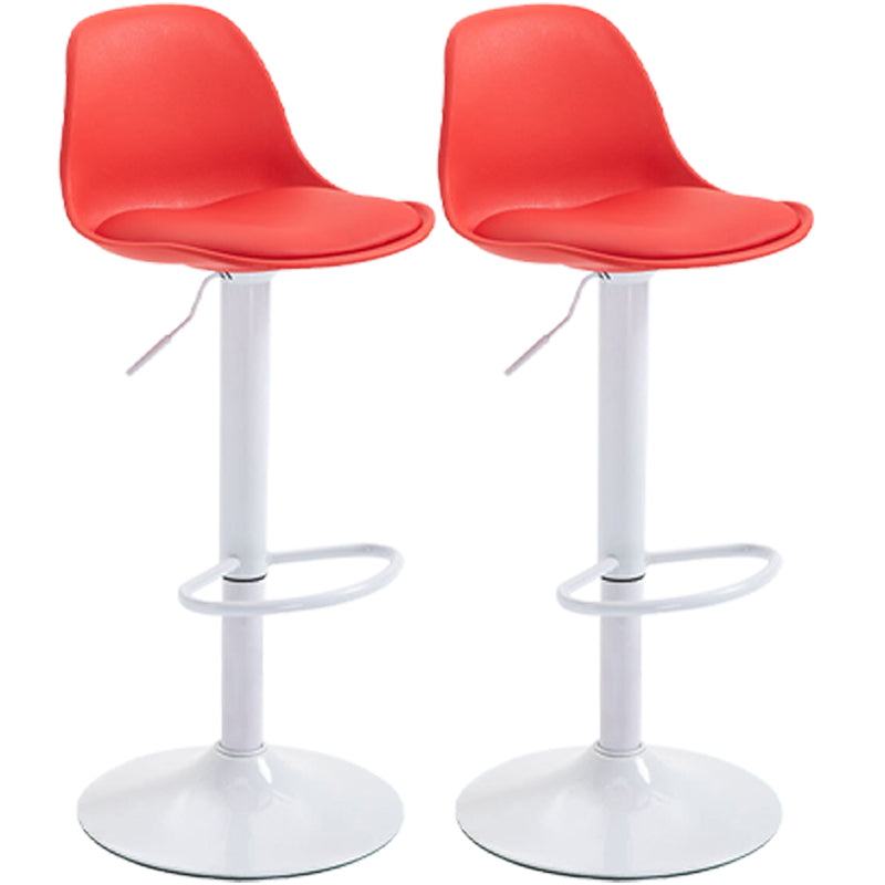 Scandinavian Style Bar-stool with Leather Seat Counter Stool for Kitchen Bar Red White 2 Piece Set Clearhalo 'Bar Furniture' 'Bar Stools' 'bar_stools' 'furn' 'furn_bar_stools' 'furniture_bar_stools' 'Kitchen & Dining Furniture' 'kitchen&dining_furn' 'kitchen' 'kitchen_furn' Furniture' 4598724