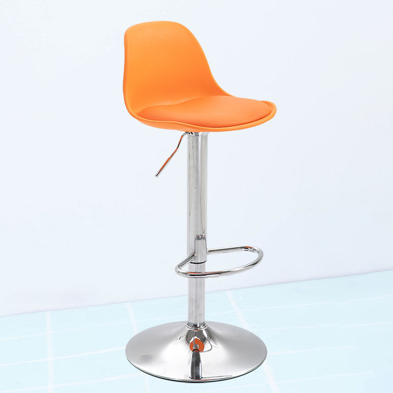 Scandinavian Style Bar-stool with Leather Seat Counter Stool for Kitchen Bar Orange Iron 1 Piece Clearhalo 'Bar Furniture' 'Bar Stools' 'bar_stools' 'furn' 'furn_bar_stools' 'furniture_bar_stools' 'Kitchen & Dining Furniture' 'kitchen&dining_furn' 'kitchen' 'kitchen_furn' Furniture' 4598729