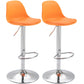 Scandinavian Style Bar-stool with Leather Seat Counter Stool for Kitchen Bar Orange Iron 2 Piece Set Clearhalo 'Bar Furniture' 'Bar Stools' 'bar_stools' 'furn' 'furn_bar_stools' 'furniture_bar_stools' 'Kitchen & Dining Furniture' 'kitchen&dining_furn' 'kitchen' 'kitchen_furn' Furniture' 4598730