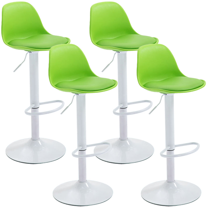 Scandinavian Style Bar-stool with Leather Seat Counter Stool for Kitchen Bar Green White 4 Piece Set Clearhalo 'Bar Furniture' 'Bar Stools' 'bar_stools' 'furn' 'furn_bar_stools' 'furniture_bar_stools' 'Kitchen & Dining Furniture' 'kitchen&dining_furn' 'kitchen' 'kitchen_furn' Furniture' 4598734