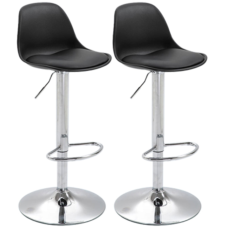 Scandinavian Style Bar-stool with Leather Seat Counter Stool for Kitchen Bar Black Iron 2 Piece Set Clearhalo 'Bar Furniture' 'Bar Stools' 'bar_stools' 'furn' 'furn_bar_stools' 'furniture_bar_stools' 'Kitchen & Dining Furniture' 'kitchen&dining_furn' 'kitchen' 'kitchen_furn' Furniture' 4598739