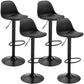 Scandinavian Style Bar-stool with Leather Seat Counter Stool for Kitchen Bar Black Black 4 Piece Set Clearhalo 'Bar Furniture' 'Bar Stools' 'bar_stools' 'furn' 'furn_bar_stools' 'furniture_bar_stools' 'Kitchen & Dining Furniture' 'kitchen&dining_furn' 'kitchen' 'kitchen_furn' Furniture' 4598740