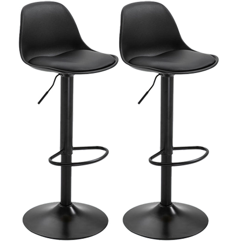 Scandinavian Style Bar-stool with Leather Seat Counter Stool for Kitchen Bar Black Black 2 Piece Set Clearhalo 'Bar Furniture' 'Bar Stools' 'bar_stools' 'furn' 'furn_bar_stools' 'furniture_bar_stools' 'Kitchen & Dining Furniture' 'kitchen&dining_furn' 'kitchen' 'kitchen_furn' Furniture' 4598742