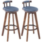 Scandinavian Upholstered Wood Counter Stools Low Back Bar Stools Gray-Blue 2 Piece Set Clearhalo 'Bar Furniture' 'Bar Stools' 'bar_stools' 'furn' 'furn_bar_stools' 'furniture_bar_stools' 'Kitchen & Dining Furniture' 'kitchen&dining_furn' 'kitchen' 'kitchen_furn' Furniture' 4598748