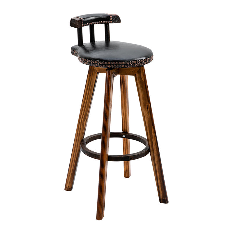 Scandinavian Upholstered Wood Counter Stools Low Back Bar Stools Clearhalo 'Bar Furniture' 'Bar Stools' 'bar_stools' 'furn' 'furn_bar_stools' 'furniture_bar_stools' 'Kitchen & Dining Furniture' 'kitchen&dining_furn' 'kitchen' 'kitchen_furn' Furniture' 4598752