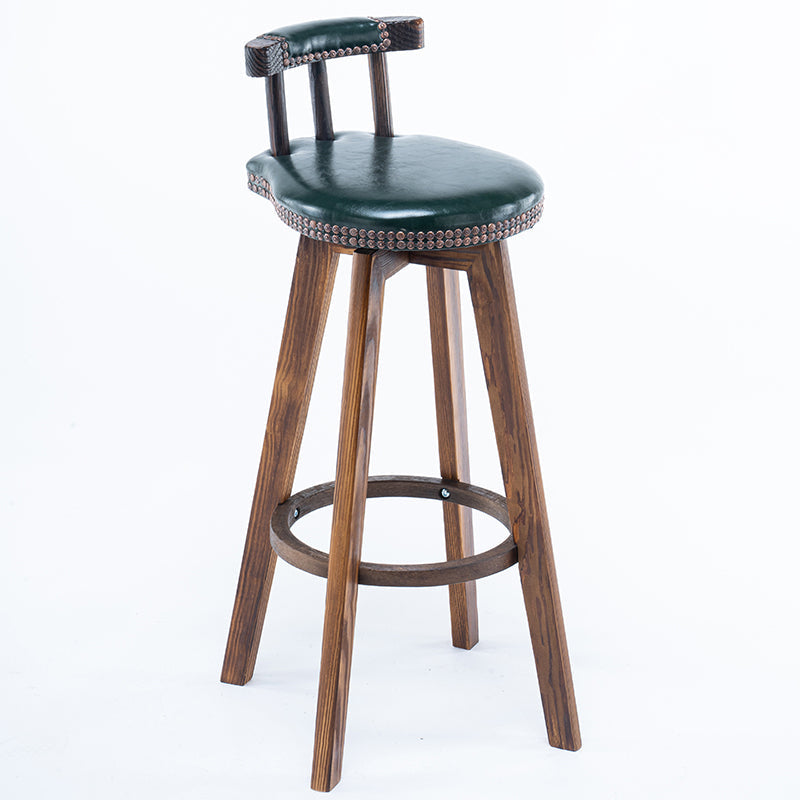 Scandinavian Upholstered Wood Counter Stools Low Back Bar Stools Blackish Green 1 Piece Clearhalo 'Bar Furniture' 'Bar Stools' 'bar_stools' 'furn' 'furn_bar_stools' 'furniture_bar_stools' 'Kitchen & Dining Furniture' 'kitchen&dining_furn' 'kitchen' 'kitchen_furn' Furniture' 4598753