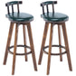 Scandinavian Upholstered Wood Counter Stools Low Back Bar Stools Blackish Green 2 Piece Set Clearhalo 'Bar Furniture' 'Bar Stools' 'bar_stools' 'furn' 'furn_bar_stools' 'furniture_bar_stools' 'Kitchen & Dining Furniture' 'kitchen&dining_furn' 'kitchen' 'kitchen_furn' Furniture' 4598755