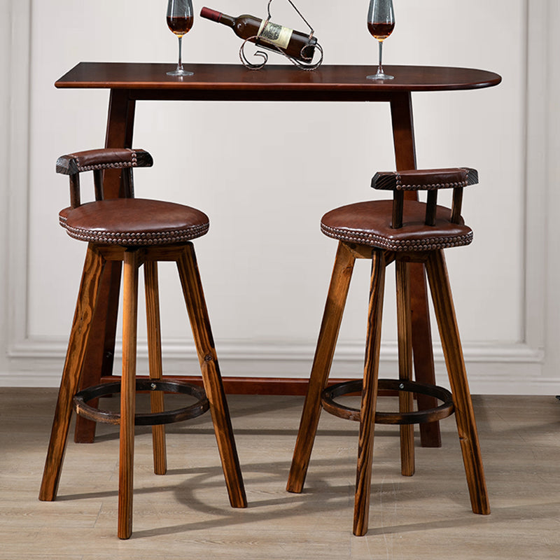 Scandinavian Upholstered Wood Counter Stools Low Back Bar Stools Clearhalo 'Bar Furniture' 'Bar Stools' 'bar_stools' 'furn' 'furn_bar_stools' 'furniture_bar_stools' 'Kitchen & Dining Furniture' 'kitchen&dining_furn' 'kitchen' 'kitchen_furn' Furniture' 4598763