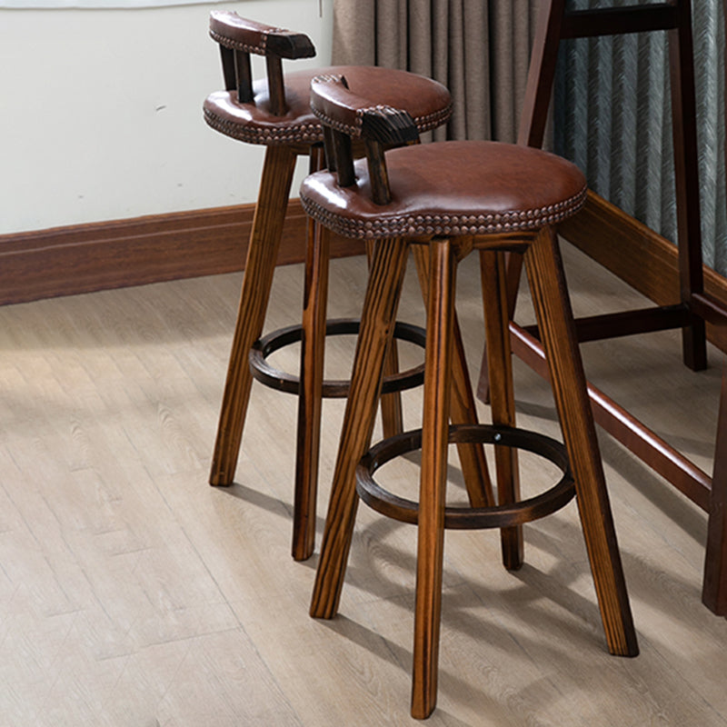 Scandinavian Upholstered Wood Counter Stools Low Back Bar Stools Clearhalo 'Bar Furniture' 'Bar Stools' 'bar_stools' 'furn' 'furn_bar_stools' 'furniture_bar_stools' 'Kitchen & Dining Furniture' 'kitchen&dining_furn' 'kitchen' 'kitchen_furn' Furniture' 4598764